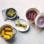 Vermicula NBG22R Cast Enameled Pot, 8.7 inches (22 cm), Natural Beige, Waterless Cooking, Exclusive Recipe Book Included, Oven Pot Round