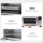Nuwave Bravo Air Fryer Toaster Smart Oven, 12-in-1 Countertop Convection, 30-QT XL Capacity, 50°-500°F Temperature Controls, Top and Bottom Heater Adjustments 0%-100%, Brushed Stainless Steel Look