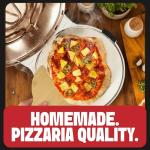 PIEZANO Crispy Crust Pizza Oven by Granitestone – Electric Pizza Oven Indoor Portable, 12 Inch Indoor Pizza Oven Countertop, Pizza Maker Heats up to 800˚F for Stone Baked Pizza at Home - Cream