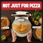 PIEZANO Crispy Crust Pizza Oven by Granitestone – Electric Pizza Oven Indoor Portable, 12 Inch Indoor Pizza Oven Countertop, Pizza Maker Heats up to 800˚F for Stone Baked Pizza at Home - Cream