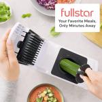 Fullstar Vegetable Chopper and Spiralizer - Food Chopper with Container, Fruit Slicer, Kitchen Gadgets & Accessories, Home Essentials (4 in 1, White)