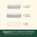 Cuisinart TOA-95 Digital AirFryer Toaster Oven, Premium 1800-Watt Oven with Digital Display and Controls – Extra-Large Capacity, Intuitive Programming and Adjustable Temperature, Stainless Steel