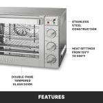 Waring Commercial WCO500X Half Size Pan Convection Oven, 120V, 5-15 Phase Plug, Steel