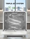 Silonn Portable Countertop Dishwasher, Mini Dishwasher with 5L Water Tank for Apartments/RVs No Hookup Needed, Dish washer with 7 Wash Programs 4 Place Settings 360° Triple Spray System & Auto Air Dry