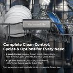 Kenmore Elite 24" Built-In Stainless Steel Tub Dishwasher with TotalFlex 3rd Rack, SmartWash, UltraWash Plus, TurboDry, MoreSpace Plus Adjustable Rack, Energy Star Certified, White