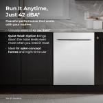 Kenmore Elite 24" Built-In Stainless Steel Tub Dishwasher with TotalFlex 3rd Rack, SmartWash, UltraWash Plus, TurboDry, MoreSpace Plus Adjustable Rack, Energy Star Certified, White