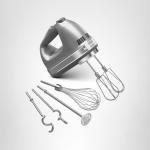 KitchenAid 9-Speed Digital Hand Mixer with Turbo Beater II Accessories and Pro Whisk - Contour Silver