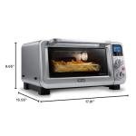 De'Longhi Air Fry Oven, Premium 9-in-1 Digital Air Fry Convection Toaster Oven, Grills, Broils, Bakes, Roasts, Keep Warm, Reheats, 1800-Watts + Cooking Accessories, Stainless Steel, 14L, EO141164M