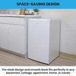 Koolatron Upright Deep freezer – 3 Wire Baskets, Garage Ready, Meat Storage, Manual Defrost, Space Saving, Congelador For Home, Apartment, Basement, Dorm, Room, 3.1 Cubic Feet Capacity White