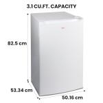 Koolatron Upright Deep freezer – 3 Wire Baskets, Garage Ready, Meat Storage, Manual Defrost, Space Saving, Congelador For Home, Apartment, Basement, Dorm, Room, 3.1 Cubic Feet Capacity White