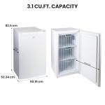 Koolatron Upright Deep freezer – 3 Wire Baskets, Garage Ready, Meat Storage, Manual Defrost, Space Saving, Congelador For Home, Apartment, Basement, Dorm, Room, 3.1 Cubic Feet Capacity White
