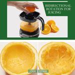 Homeleader Upgraded Orange Juicer, Stainless Steel Citrus Press for Effortless Orange & Lemon Juice, Portable & Easy Clean, Essential for Healthy Juicing, Black,1.2L