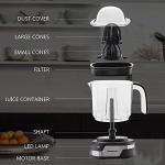 Homeleader Upgraded Orange Juicer, Stainless Steel Citrus Press for Effortless Orange & Lemon Juice, Portable & Easy Clean, Essential for Healthy Juicing, Black,1.2L