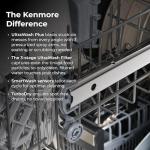 Kenmore 18" Built-In Stainless Steel Tub Dishwasher with EasyFlex 3rd Rack, SmartWash, UltraWash Plus, TurboDry, MoreSpace Adjustable Rack, Energy Star Certified, Fingerprint Resistant Stainless Steel