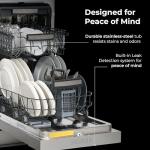 Kenmore 18" Built-In Stainless Steel Tub Dishwasher with EasyFlex 3rd Rack, SmartWash, UltraWash Plus, TurboDry, MoreSpace Adjustable Rack, Energy Star Certified, Fingerprint Resistant Stainless Steel