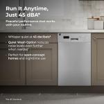 Kenmore 18" Built-In Stainless Steel Tub Dishwasher with EasyFlex 3rd Rack, SmartWash, UltraWash Plus, TurboDry, MoreSpace Adjustable Rack, Energy Star Certified, Fingerprint Resistant Stainless Steel