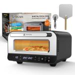 2025 Upgraded Pizza Oven, Indoor Pizza Oven Heats up to 840°F, Bake 12 Inch Pizzas in 90 Seconds, 6 Touchscreen Presets Countertop Electric Pizza Maker with Pizza Stone&Peel&Cutter Included