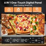 2025 Upgraded Pizza Oven, Indoor Pizza Oven Heats up to 840°F, Bake 12 Inch Pizzas in 90 Seconds, 6 Touchscreen Presets Countertop Electric Pizza Maker with Pizza Stone&Peel&Cutter Included