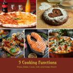 2025 Upgraded Pizza Oven, Indoor Pizza Oven Heats up to 840°F, Bake 12 Inch Pizzas in 90 Seconds, 6 Touchscreen Presets Countertop Electric Pizza Maker with Pizza Stone&Peel&Cutter Included