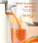 Cold Press Juicer, Zasmira Juicer Machines with Large Feeding Chute, Powerful Slow Juicer with Pulp Seperation, 99.6% Juice Purity, Easy to Clean, White