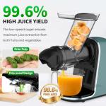 COZII Cold Press Juicer,Non-Clog Slow Masticating Juicer Soft/hard Mode & Quiet Motor,3.6 Inch Large Feed Chute For Vegetable and Fruit,Easy to Clean Juicer Machines,Dishwasher Safe,High Juice Yield