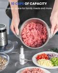 LINKChef Food Chopper, 8 Cup Food Processor Mini Electric, 2L 600W Meat Grinder with 4 Bi-Level Blades, Stainless Steel Mincer for Kitchen, Vegetable, Onion, Garlic, Salad, Baby Food, Fruit, Nuts