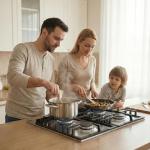 TOPWISH 24 Inch Gas Cooktop, Propane Stove Top with 4 Burners 27,400 BTU, NG/LPG Convertible Built-in Stainless Steel Stovetop with Thermocouple Protection for Rvs Kitchen Outdoor