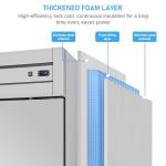 Commercial Refrigerator Freezer Combo, 47"W Upright Freezer Dual Zone, 35 Cu.Ft Standup Freezer Stainless Steel, Reach-in Cooling for Kitchen, Restaurant