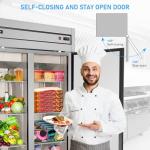 Commercial Refrigerator Freezer Combo, 47"W Upright Freezer Dual Zone, 35 Cu.Ft Standup Freezer Stainless Steel, Reach-in Cooling for Kitchen, Restaurant