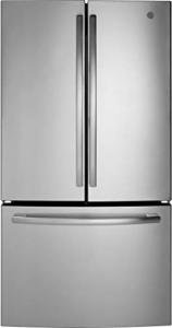 GE GNE27JYMFS 36" French Door Refrigerator with 27 cu. ft. Total Capacity Energy Star LED Lighting Internal Water Dispenser Spill-Proof Shelves in Fingerprint Resistant Stainless Steel