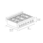 ZLINE 36 in. Legacy Gas Rangetop with 6 Burners and Porcelain Cooktop in Stainless Steel (RT36)