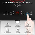 VBGK Electric Cooktop,110V 2400W Electric Stove Top with Knob Control,9 Power Levels, Kids Lock & Timer,LED touch control,Overheat Protection Electric stove,24 Inch desktop 2 burner