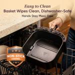 COSORI Air Fryer Pro 9-in-1, Compact 5QT, 450℉: Half Time & Chef-Grade Cook, One-Wipe Clean Glass Panel, 130+ In-App Recipes with Nutritional Info, Nonstick & Dishwasher-Safe Basket, Gray