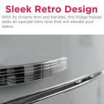 Frigidaire EFR753, 2 Door Apartment Size Refrigerator with Freezer, Retro Chrome Handle, 7.5 cu ft, Platinum Series, Stainless steel, 7.5