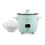 DASH Mini Rice Cooker Steamer with Removable Nonstick Pot, Keep Warm Function & Recipe Guide, .5 Quart, for Soups, Stews, Grains & Oatmeal - Aqua