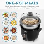 Aroma Housewares 1.5Qt. Rice & Grain Cooker (ARC-363NGB),Black,6-Cup Cooked / 3-Cup Uncooked