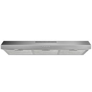 FIREGAS 36 Inch Under Cabinet Range Hood, Ducted/Ductless Convertible Kitchen Vent Hood with 3-Speed Exhaust Fan, 300 CFM, LED Lights, Stainless Steel Stove Hood for Kitchen