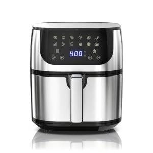 OLIXIS 8.5Qt Air Fryer, 12-In-1 Large Air Fryer for Family, 400°F Rapid Air Crispy Technology, Roast Bake Dehydrate Reheat, Nonstick & Easy-Clean Basket, 1800W, Silver