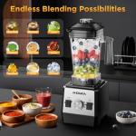 H-Duka Blender, Countertop Blenders for Kitchen with 64oz Pitcher, Powerful 25000 PRM Blender for Smoothies, Ice Crushing, Frozen Fruits, Milkshakes, Pulse Function, Self-Cleaning, Dishwasher Safe