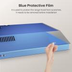 FIREGAS 36 Inch Under Cabinet Range Hood, Ducted/Ductless Convertible Kitchen Vent Hood with 3-Speed Exhaust Fan, 300 CFM, LED Lights, Stainless Steel Stove Hood for Kitchen