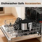 OLIXIS 8.5Qt Air Fryer, 12-In-1 Large Air Fryer for Family, 400°F Rapid Air Crispy Technology, Roast Bake Dehydrate Reheat, Nonstick & Easy-Clean Basket, 1800W, Silver