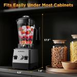 H-Duka Blender, Countertop Blenders for Kitchen with 64oz Pitcher, Powerful 25000 PRM Blender for Smoothies, Ice Crushing, Frozen Fruits, Milkshakes, Pulse Function, Self-Cleaning, Dishwasher Safe