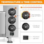 BEAMNOVA Electric Pizza Oven Indoor,1900W Adjustable Temperature Commercial Pizza Oven with 12 Inch Pizza Pan and 16 Inch Pizza Stone for Restaurant Home Pretzels Baked Countertop Pizza Ovens