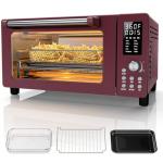 Nuwave Bravo Pro Smart Air Fryer Toaster Oven Combo, 12-in-1 Functions with Quicker & Even Crisp Technology, 1800W, 50-450°F, PFAS-Free, 21QT, Cinnamon