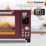 Nuwave Bravo Pro Smart Air Fryer Toaster Oven Combo, 12-in-1 Functions with Quicker & Even Crisp Technology, 1800W, 50-450°F, PFAS-Free, 21QT, Cinnamon