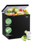 Krib Bling 7.0 Cu.Ft Chest Freezer 7 Gears Temperature Control(-4°F to 6.8°F), Deep Compact Freezer with Two Removable Basket, for House, Kitchen, Garage, Basement, Shop, Black
