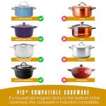 Nuwave Gold Pro Precision Induction Cooktop, Large 8” Heating Coil, 12” Heat-Resistant Cooking Surface, Adjustable Wattages,100°F to 575°F, Portable, Built-In Safety Auto Shut Off