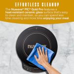 Nuwave Gold Pro Precision Induction Cooktop, Large 8” Heating Coil, 12” Heat-Resistant Cooking Surface, Adjustable Wattages,100°F to 575°F, Portable, Built-In Safety Auto Shut Off