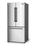 BLACK+DECKER 18 Cu. Ft. French Door Refrigerator with Built-in Ice Maker, Full Size Refrigerator with Bottom Mount Freezer Drawer, Frost Free, ENERGY STAR certified, BRF1800GIMS, Stainless Look
