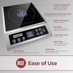 ChangBERT Portable Induction Cooktop, NSF Certified Pro Induction Hot Plate, Powerful 1800W with Large 8" Heating Coil, 18/10 Stainless Steel, 18 Temp Settings Commercial Grade Countertop Burner